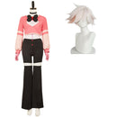 Hazbin Hotel 2025 Season 2 Angel Dust Pink Puff Sleeves Top Pants Set Outfit Women Carnival Halloween Cosplay Costume