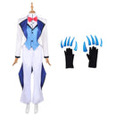 Hazbin Hotel 2025 Season 2 Vox Women White Tailcoat Tuxedo Fullset Outfit Carnival Halloween Cosplay Costume