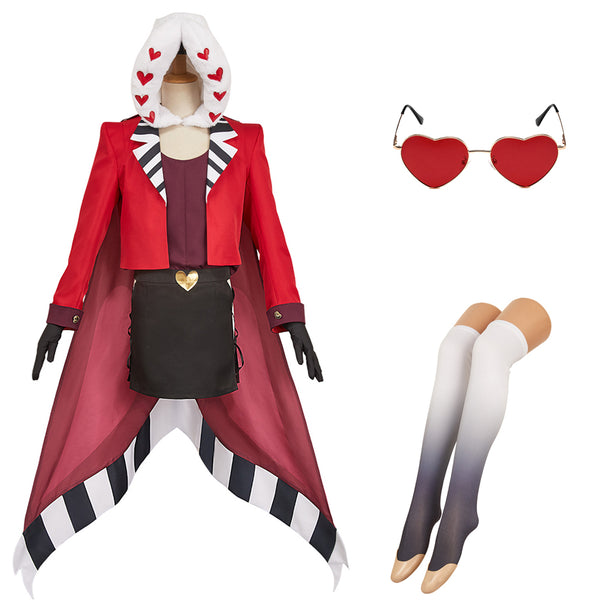 Hazbin Hotel Season 2 Valentino Femboy Top Cape Skirt Set Halloween Carnival Party Cosplay Costume