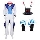 Hazbin Hotel Season 2 Vox White Tailcoat Suit Men Halloween Carnival Party Cosplay Costume