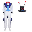 Hazbin Hotel Season 2 Vox White Tailcoat Suit Men Halloween Carnival Party Cosplay Costume