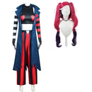 Hazbin Hotel Velvette Women Blue Coat Vest Pants Fullset Outfit Party Carnival Halloween Cosplay Costume