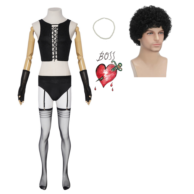 frank n furter green dress Dr.Frank-N-Furter Cosplay Costume The Rocky Horror Picture Show Goat Inner Set Outfits Halloween Carnival Party Costume female frank n furter cosplay