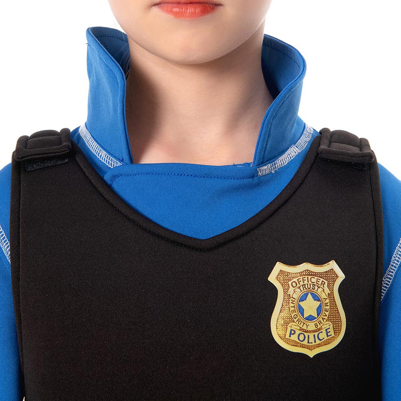 Kids Children 2022 Judy Cosplay Costume Police Uniform Outfits Halloween Carnival Suit