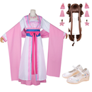 Kusuriya no Hitorigoto Lishu Women Pink Dress Outift Carnival Halloween Cosplay Costume