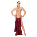 Leia Cosplay Costume Slave Leia Metal Bikini Outfits Halloween Carnival Suit