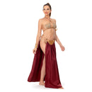 Leia Cosplay Costume Slave Leia Metal Bikini Outfits Halloween Carnival Suit