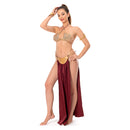Leia Cosplay Costume Slave Leia Metal Bikini Outfits Halloween Carnival Suit