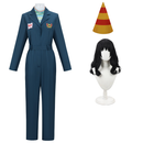 Mouthwashing Anya Women Blue Jumpsuit Carnival Halloween Cosplay Costume