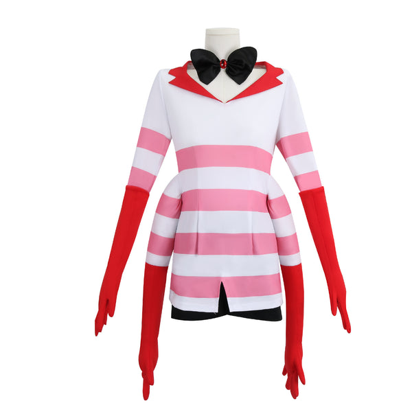Hazbin Hotel TV Angel Dust Four Arms Pink Outfit Party Carnival Halloween Cosplay Costume