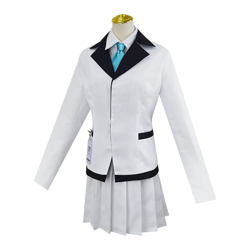 Blue Archive The Animation Ushio Noa Women White Uniform Dress Cosplay Costume