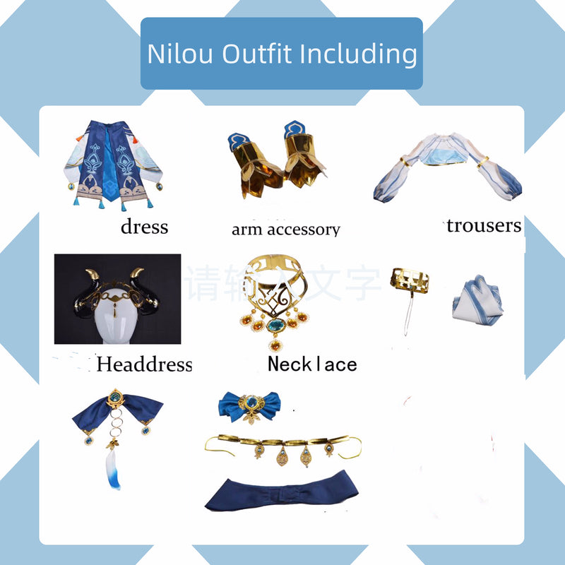 Genshin Impact Nilou Cosplay Costume Outfits Halloween Carnival Party Suit