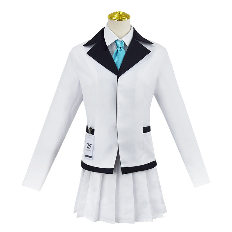 Blue Archive The Animation Ushio Noa Women White Uniform Dress Cosplay Costume