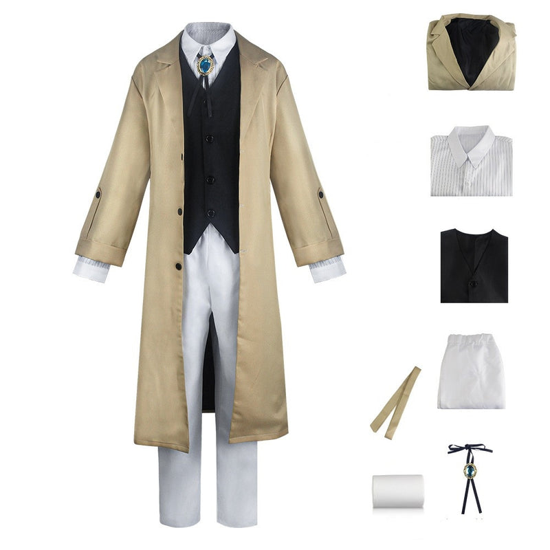 Dazai Osamu Outfits Cosplay Costume Halloween Party Suit