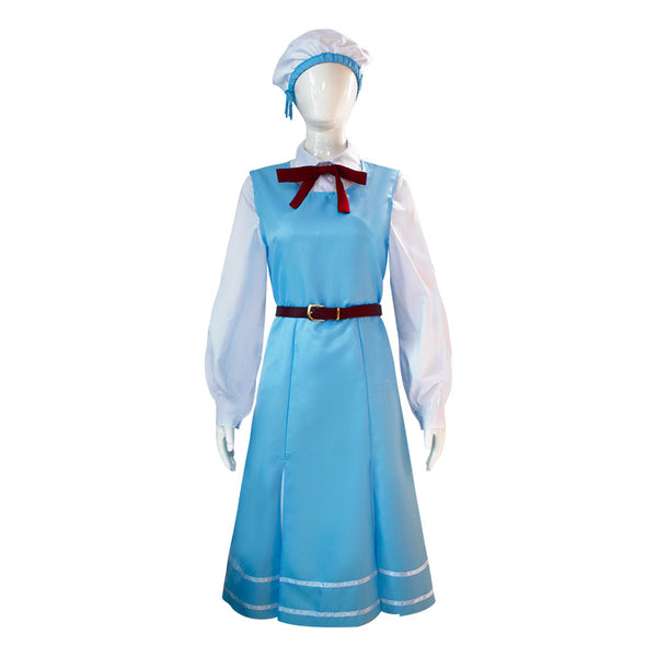 Gushing over Magical Girls Anime Morino Korisu Women Blue Dress Party Carnival Halloween Cosplay Costume