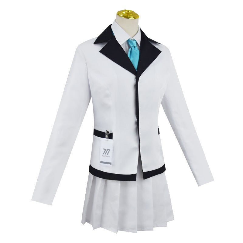 Blue Archive The Animation Ushio Noa Women White Uniform Dress Cosplay Costume