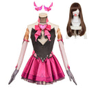OW D.VA Women Red Dress Outfit Carnival Halloween Cosplay Costume