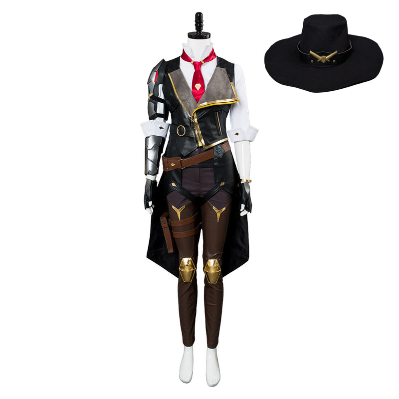 Overwatch Ashe Elizabeth Caledonia Outfit Halloween Carnival Suit Cosplay Costume