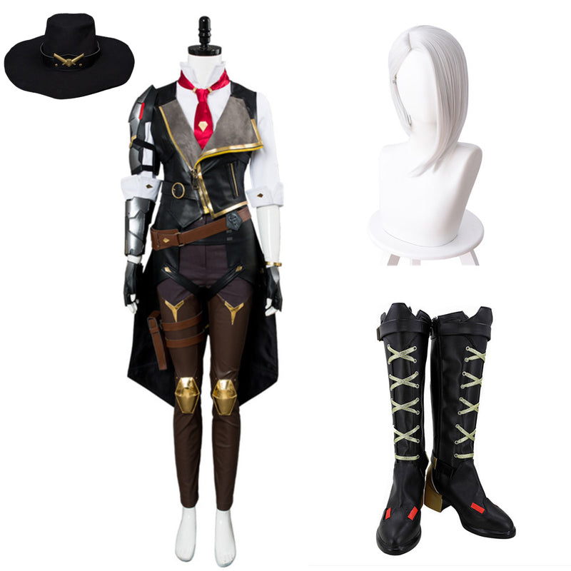 Overwatch Ashe Elizabeth Caledonia Outfit Halloween Carnival Suit Cosplay Costume