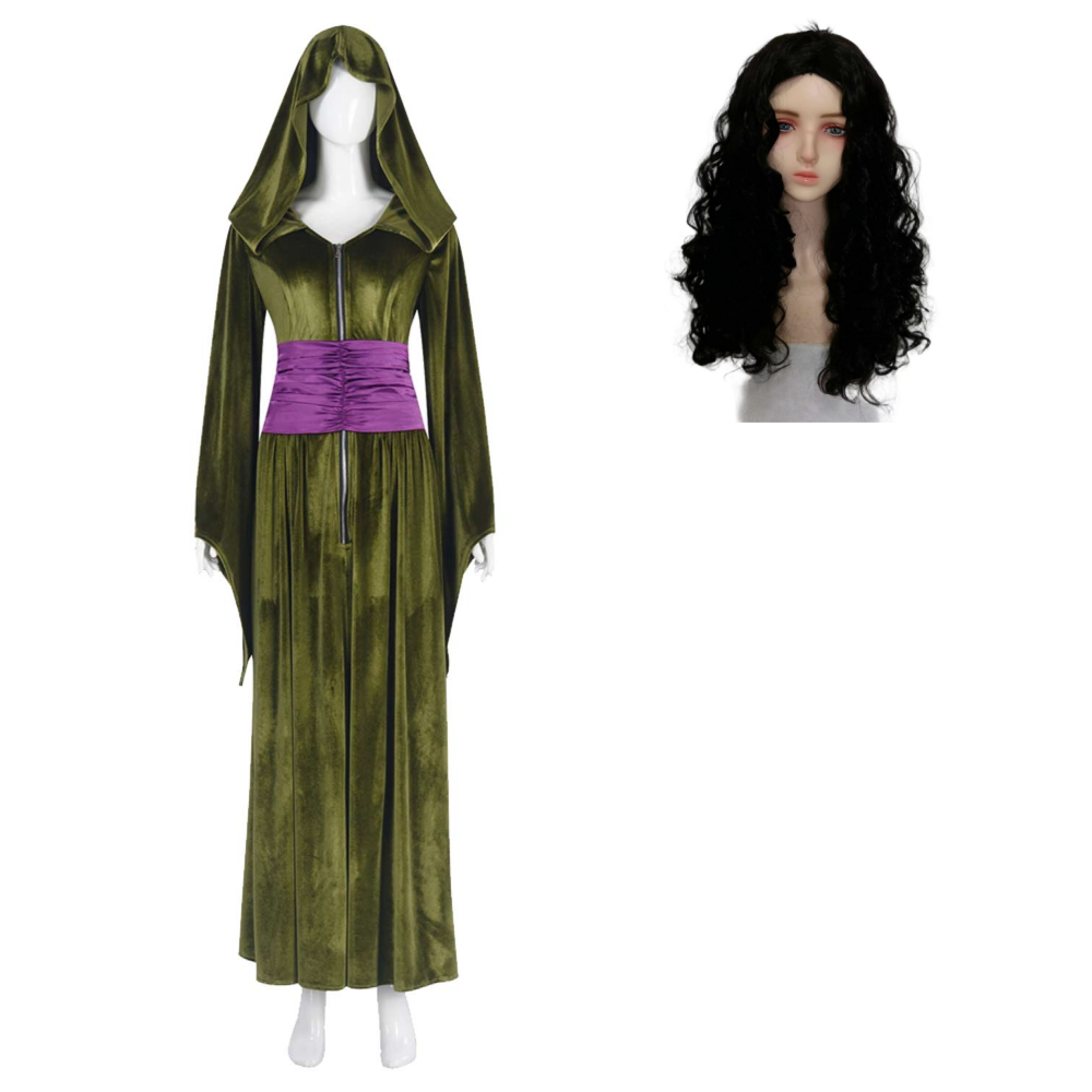 Padme Amidala Women Green Velvet Dress Party Carnival Halloween Cosplay Costume