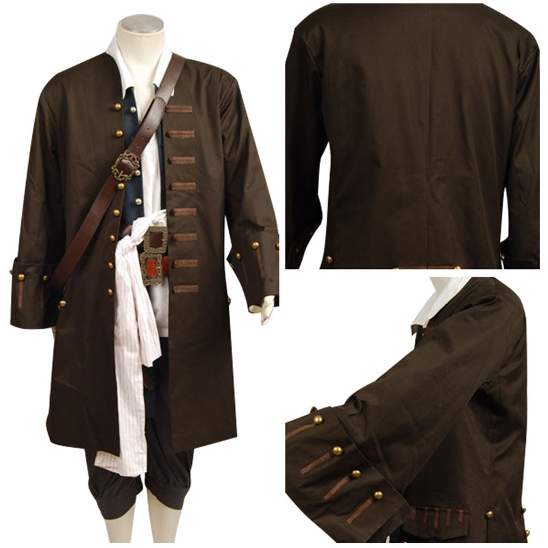 Pirates Of The Caribbean Jack Sparrow Costume Set Cosplay Costume