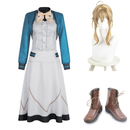 Secrets of the Silent Witch Monica Everett Women Blue Uniform Outfit Cosplay Costume