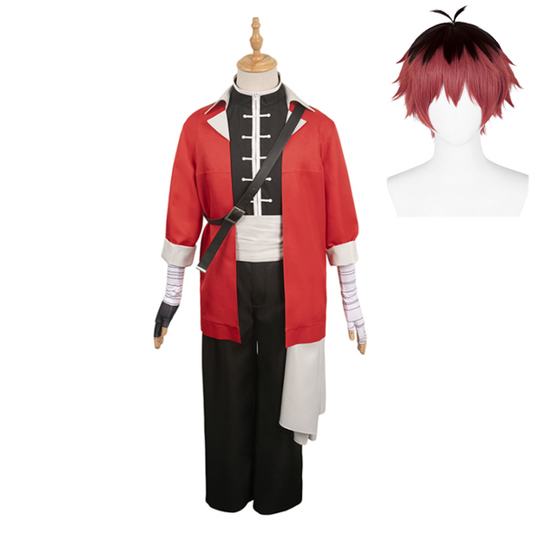 Sousou No Frieren Anime Stark Red Outfits Halloween Party Carnival Cosplay Costume