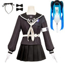 The Hundred Line: Last Defense Academy Kako Tsukumo Women Black Dress Cosplay Costume