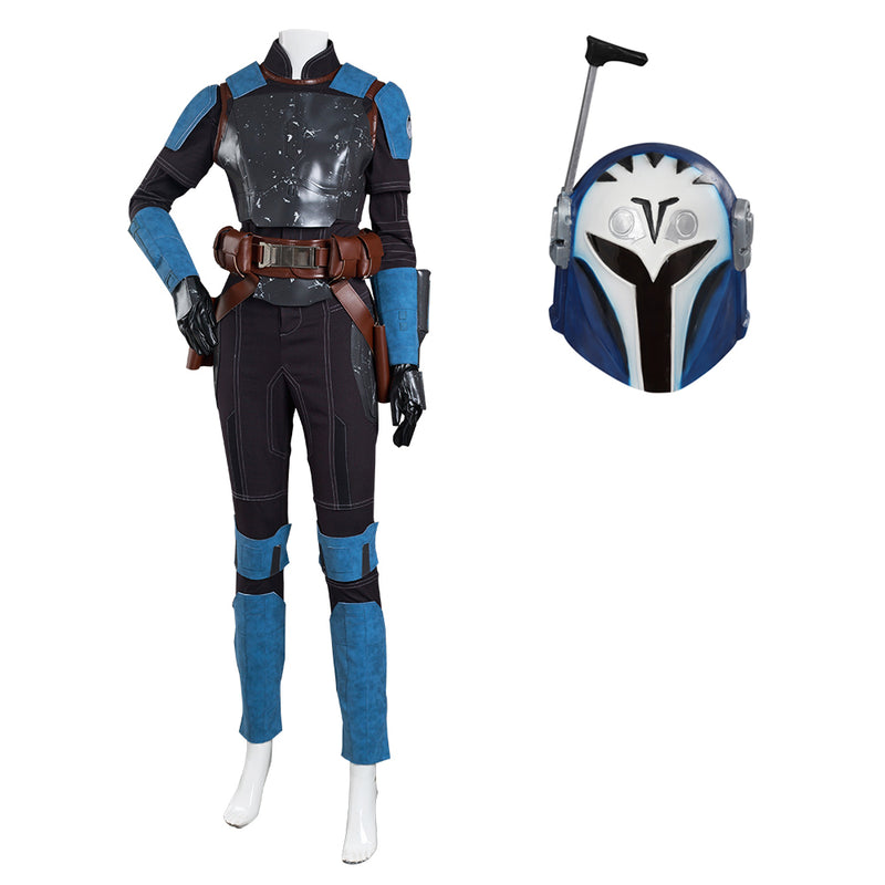 bo katan motorcycle helmet The Mando S2 Bo-Katan Kryze Outfits Cosplay Wig Helmet Shoes Full Set Halloween Carnival Suit Cosplay Costume
