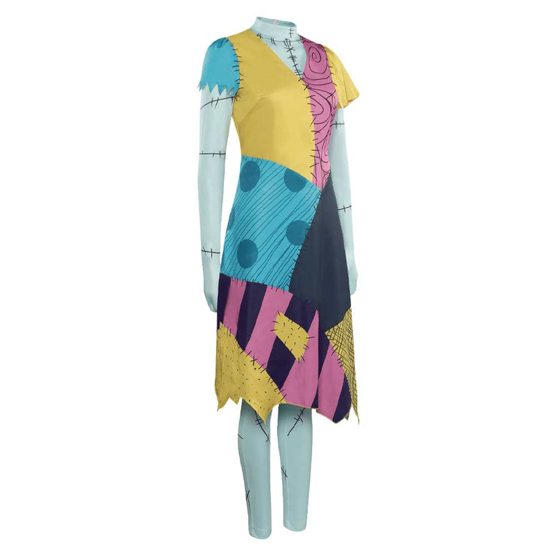 The Nightmare Before Christmas Sally Dress Outfits Party Carnival Hall