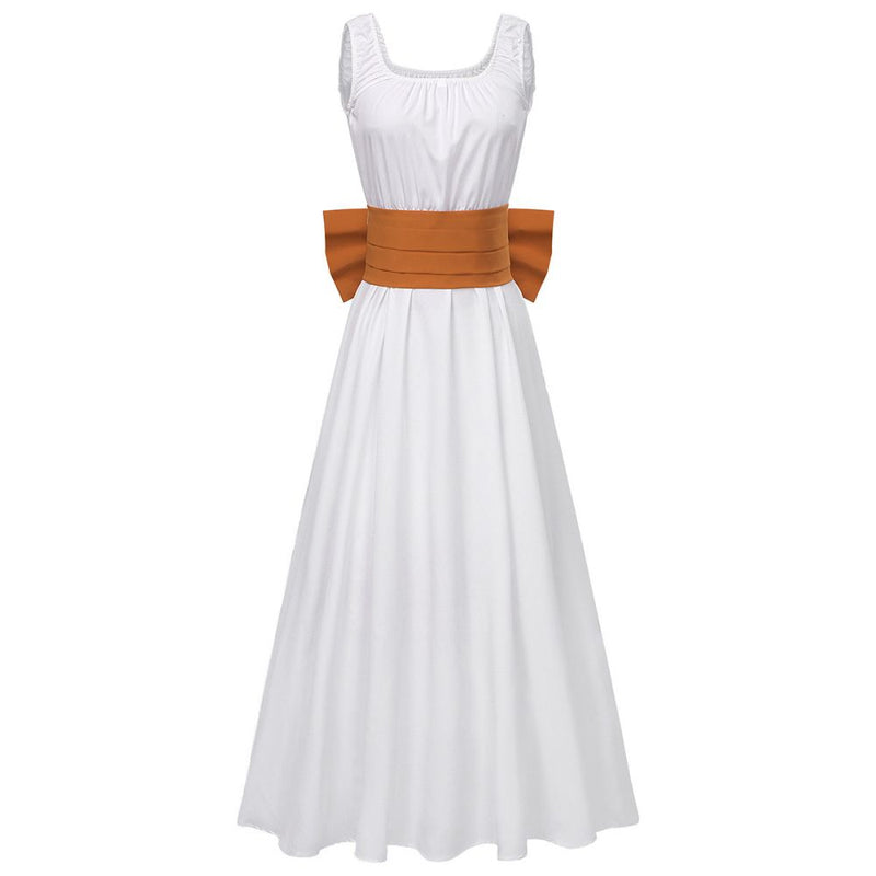 The Ugly Stepsister Elvira Women White Dress Halloween Carnival Party  Cosplay Costume
