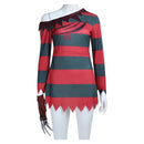 A Nightmare On Elm Street Freddy Krueger Horror Girl Women Fullset Outfits Halloween Carnival Party Cosplay Costume