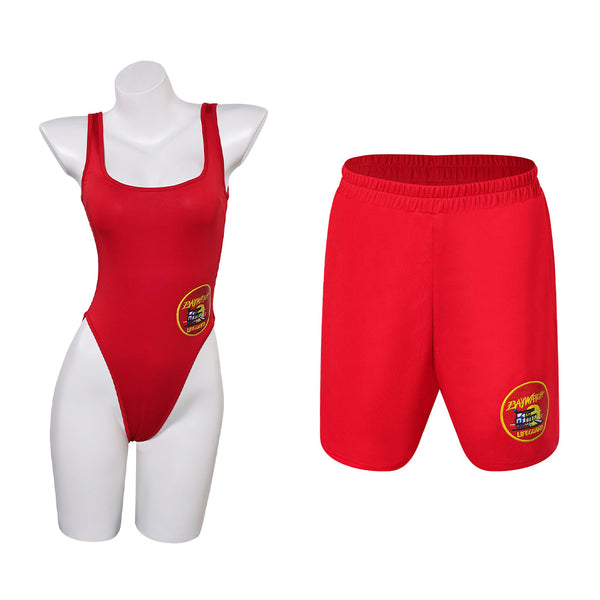 Baywatch C.J. Parker Women Red One-piece Swimsuit Party Carnival Halloween Cosplay Costume