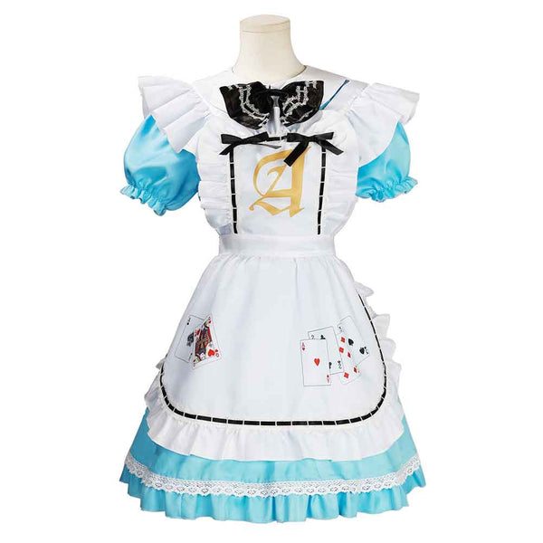 Alice: Madness Returns Game Alice Women Blue Lolita Dress Party Carnival Halloween Cosplay Costume
