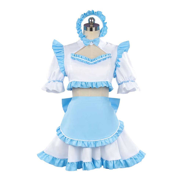 Alya Sometimes Hides Her Feelings in Russian Anime Ayano Kimishima Women Blue Maid Dress Cosplay Costume