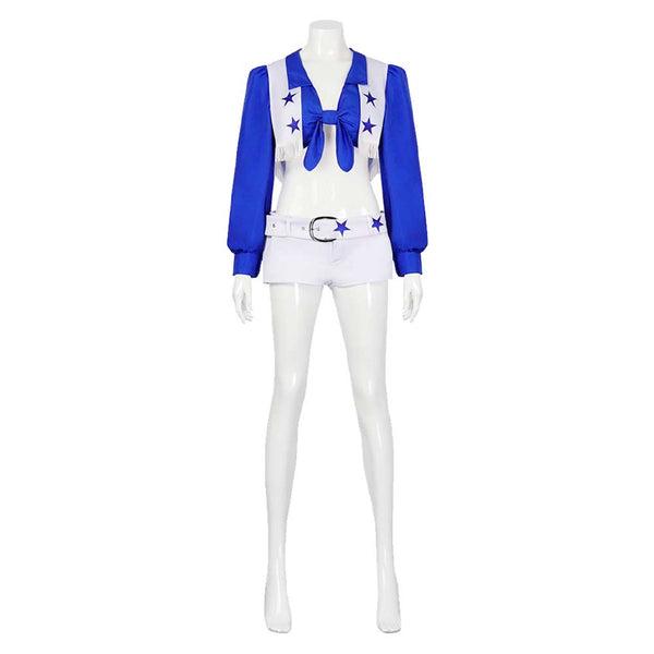 America's Sweethearts: Dallas Cowboys Cheerleaders Women Blue Outfit Cosplay Costume