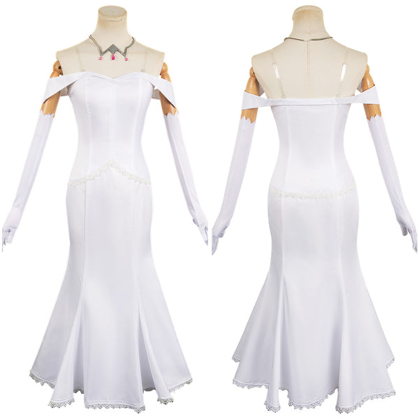 Anime Emilia Women White Dress Cosplay Costume Outfits Halloween Carnival Suit