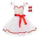 Annabelle Toddler Girl Kids Children White Tutu Dress Carnival Halloween Cosplay Costume