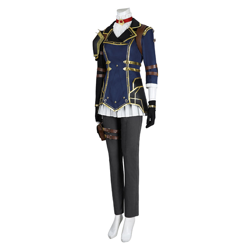 Arcane: League of Legends Season 2 (2024) TV Caitlyn Kiramman Blue Outfit Cosplay Costume