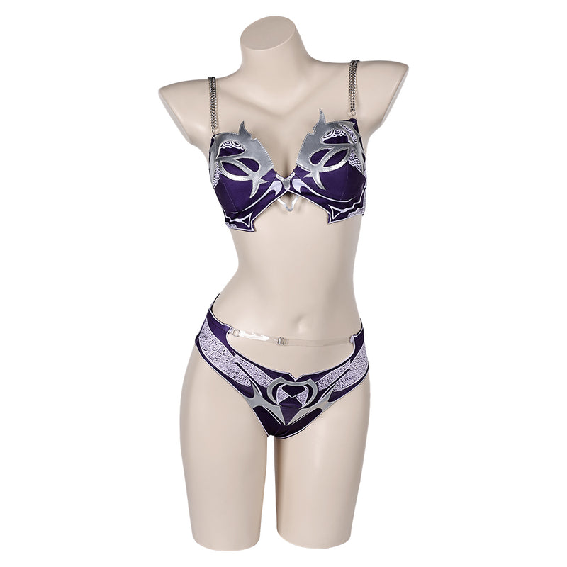 Baldur's Gate Game Shadowheart Women Purple Swimsuit Party Carnival Halloween Cosplay Costume