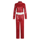 Ban Red Top Pants Full Set Outfit Carnival Halloween Cosplay Costume
