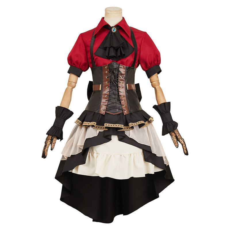 BanG Dream! Ave Mujica Togawa Sakiko Women Red Dress Carnival Halloween Cosplay Costume