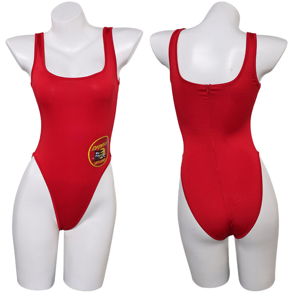 Baywatch TV C.J. Parker Women Red One-piece Swimsuit Party Carnival Halloween Cosplay Costume
