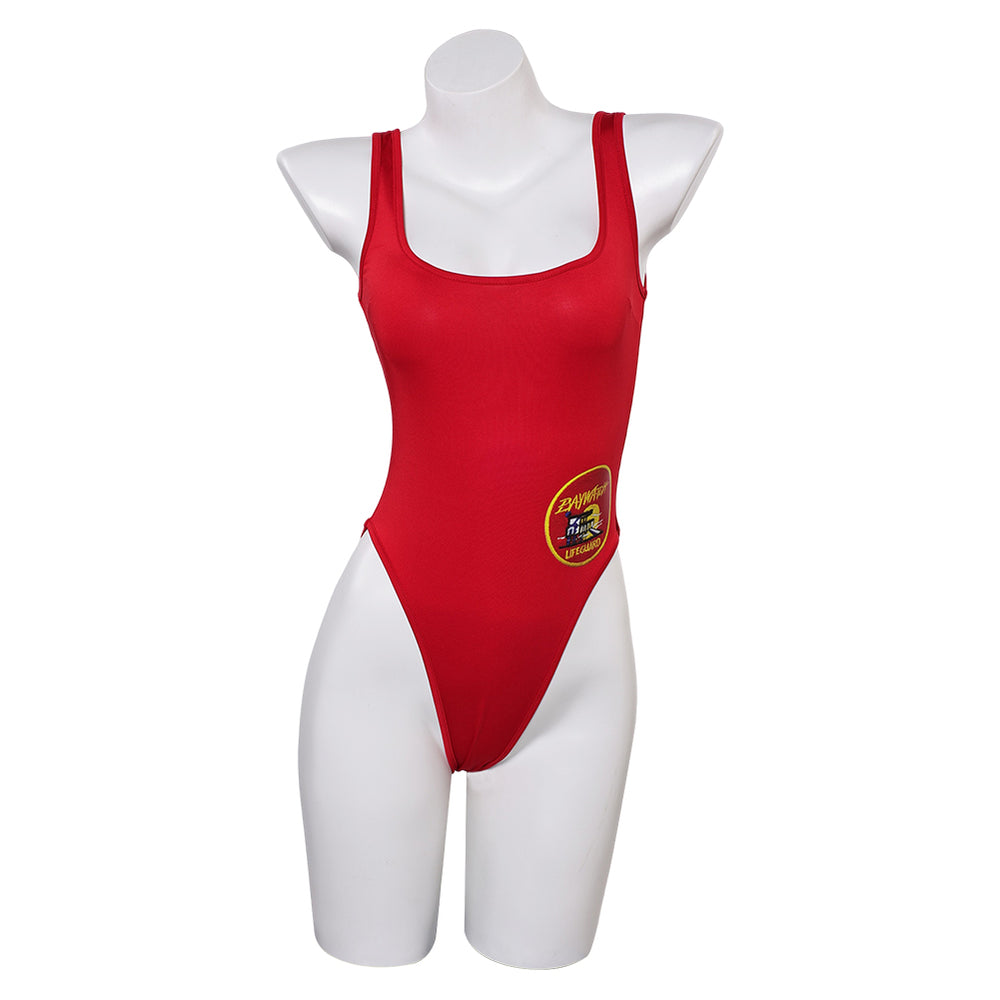 Baywatch C.J. Parker Women Red One piece Swimsuit Party Carnival Halloween Cosplay Costume