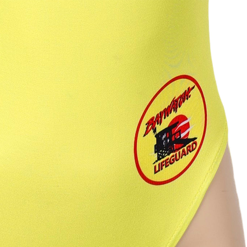 Baywatch TV Women Yellow One-piece Swimsuit Party Carnival Halloween Cosplay Costume