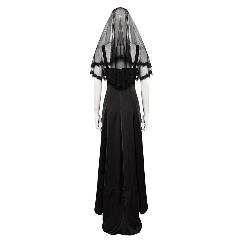 Beetlejuice 2024 Astrid Deetz Women Black Wedding Dress Party Carnival Halloween Cosplay Costume