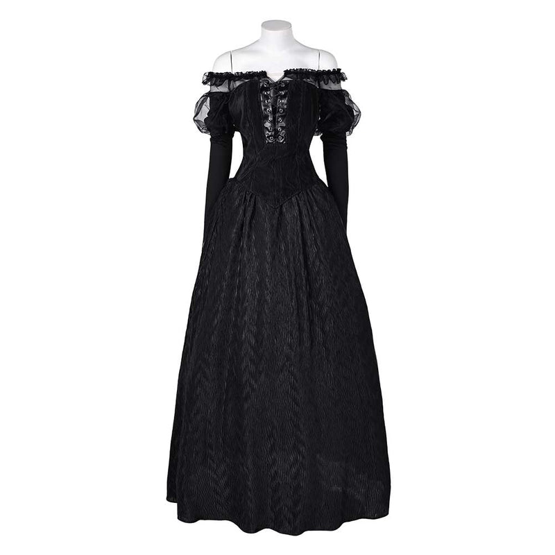 Beetlejuice 2024 Delores Women Black Dress Party Carnival Halloween Cosplay Costume