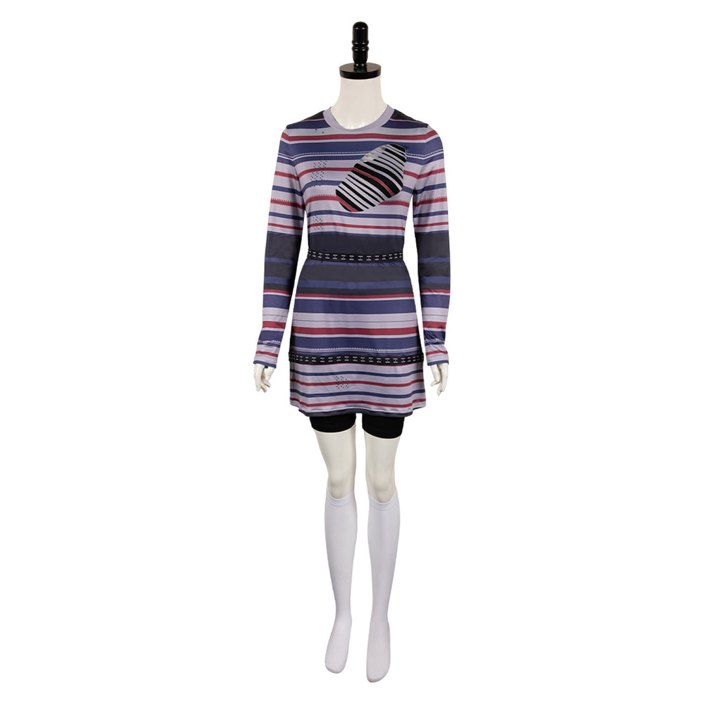 beetlejuice astrid blue dress Beetlejuice 2 Astrid Deetz Costume, Child SM