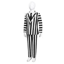 Beetlejuice 2024 Movie Beetlejuice Kids Children White And Black Striped Suit Cosplay Costume