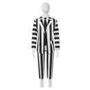 Beetlejuice 2024 Movie Beetlejuice Kids Children White And Black Striped Suit Cosplay Costume